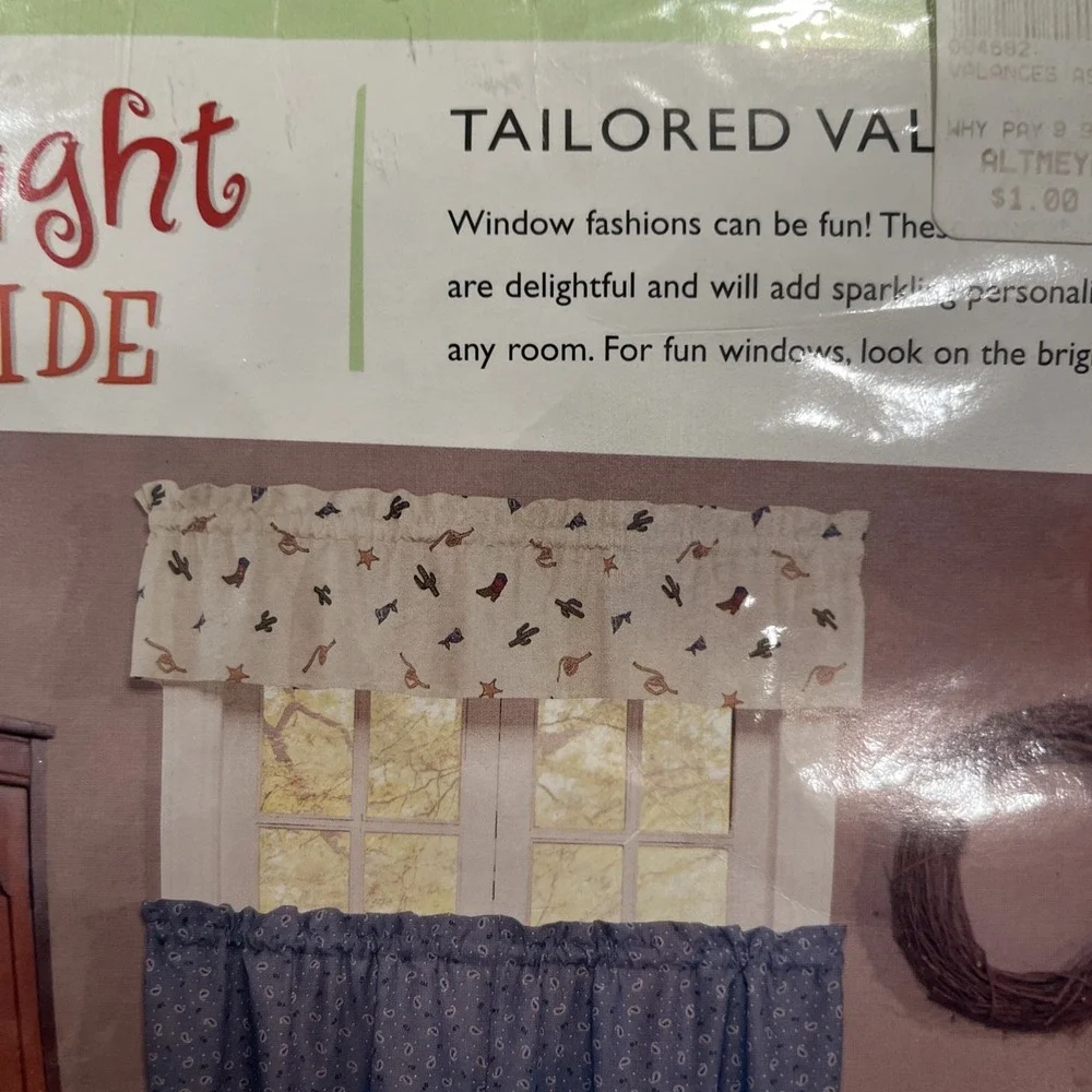 Springmaid Valance Southwest‎ Cowboy Kids Tailored Curtain 60x10